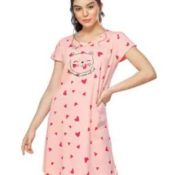 Printed Round-Neck Nightshirt-picture-26