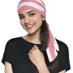 Women Striped Turban Cap-image-82