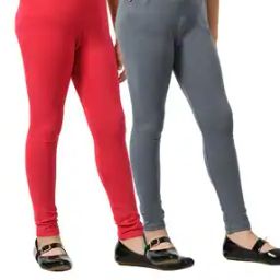 indiweaves Girls Pack of 2 Leggings with Elasticated Waistband-picture-43