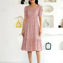 Women Floral Print Fit & Flare Dress-picture-26