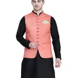Slim Fit Nehru Jacket with Welt Pockets-47