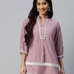 Gota-Patti Embroidered Straight Kurti-image-58
