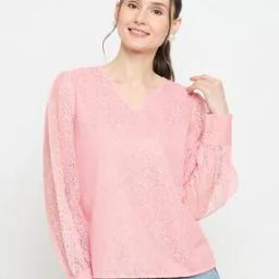 Women Self-Design Regular Fit Top-picture-19