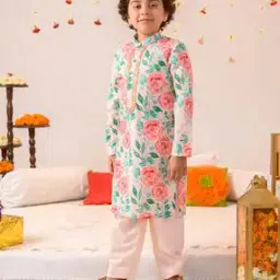Floral Print Kurta & Pyjamas Set-picture-44