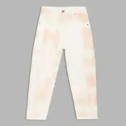 blue giraffe Tie & Dye Print Straight Jeans-picture-38