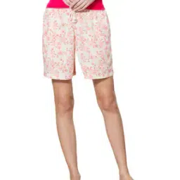 Allover Print & Functional Pocket Lounge Shorts-image-6