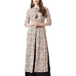 Floral Print Tunic with Slits-image-57