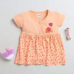 Button-Front Graphic Print Frock-image-8