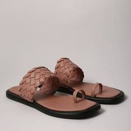 Basket Weave Toe-Ring Sandals-image-44