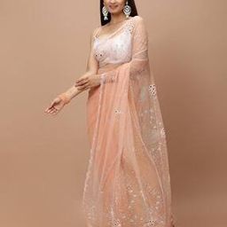 Women Embroidered & Embellished Saree with Blouse Piece-image-28