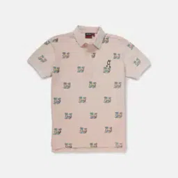 Tropical Print Polo T-shirt-image-30