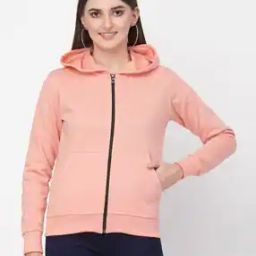 Zip-Front Kangaroo-Pockets Hoodie-image-48