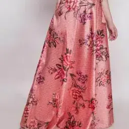 Women Floral Print Flared Skirt-picture-28