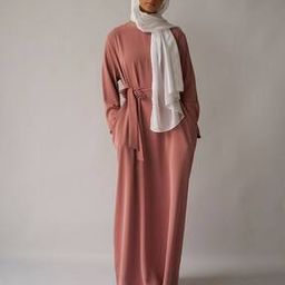 Women Abaya with Tie-Up Belt-image-3