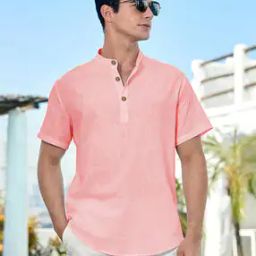 Men Slim Fit Short Kurta with Half-Sleeves-picture-52