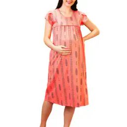 Women Floral Nightshirt with Round Neck-image-18