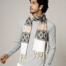 Men Geometric Print Scarf with Pocket-Square-image-19