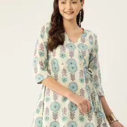 Women Floral Print A-Line Tunic-image-12