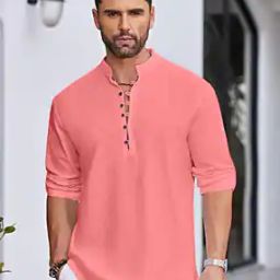 Men Mandarin Collar Regular Fit Short Kurta-13