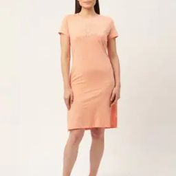 Women Polka-Dot Print Cotton Nightie-image-66
