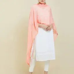 Floral Embroidered Dupatta with Lace Detail-picture-17