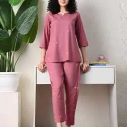 Women Floral Print Top & Pyjamas Set-image-21
