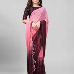 Striped Saree with Tassels-image-58