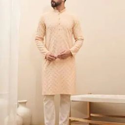 Men Embroidered Regular Fit Long Kurta-28