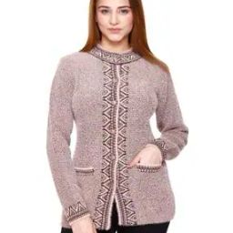 Knitted Cardigan with Button Closure-image-8