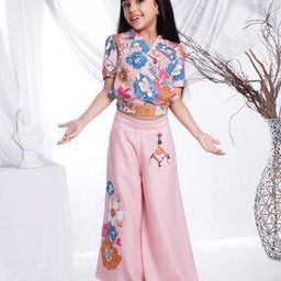 Girl Floral Print Top & Pants Set-image-58