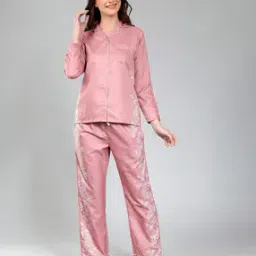Floral Printed Shirt & Pyjamas Set-image-82