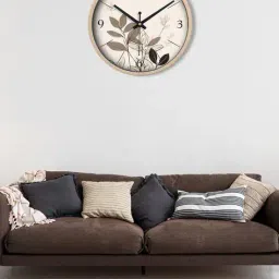olive tree Table Clock Round Analog Wall Clock image 1