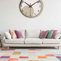 Table Clock Round Analog Wall Clock-4