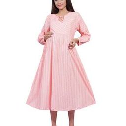 Striped A-line Dress-image-91