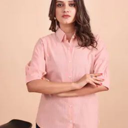 Women Stripes Regular Fit Shirt-image-78