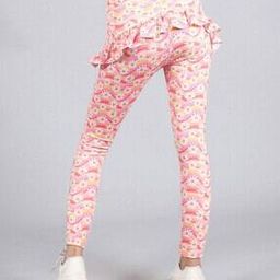 d'chica Floral Print Leggings with Ruffles-picture-7