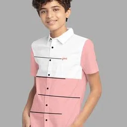 Colour-Block Regular Fit Shirt with Spread Collar-picture-35