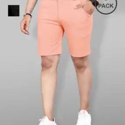 Pack of 2 Men Flat Front Regular Fit Shorts-image-41