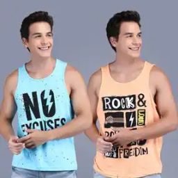  Pack of 2 Cotton Abstract Sleeveless Vest-image-92