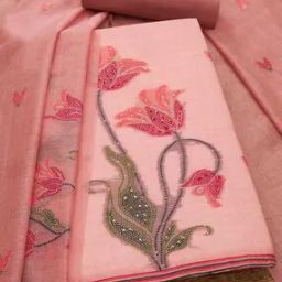  Women Woven Unstitched Dress Material-image-12