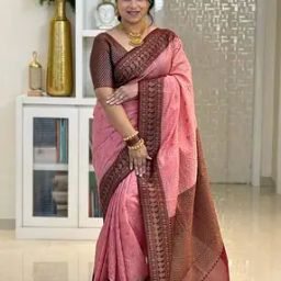 Checked Saree With Contrast Border-image-54