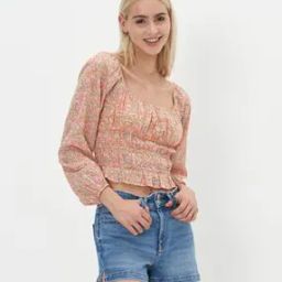 Floral Print Fitted Top-image-44