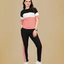 Colour-Block T-Shirt & Pyjamas Set-picture-14
