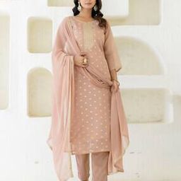 vredevogel Women Embroidered Straight Kurta Set-picture-41