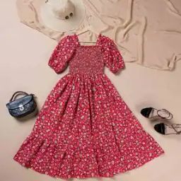 Women Floral Print Fit & Flare Dress-image-43