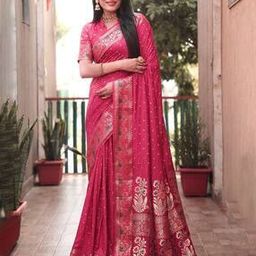 Bandhej Saree with Contrast Border-image-36