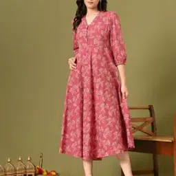 Floral Print Fit & Flare Dress-image-29