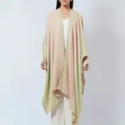 Ombre-Dyed Cashmere Cape-image-4