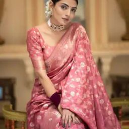 Women Zari Woven Saree with Contrast Border-image-5