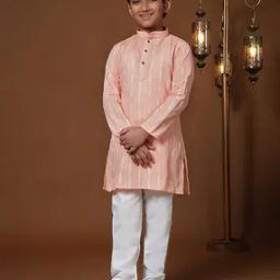 Boys Self-design Kurta Pyjama Set-10